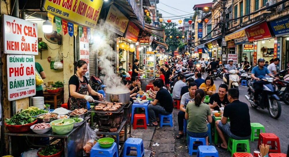 ベトナムのローカルな食堂や屋台に並ぶ地元料理。