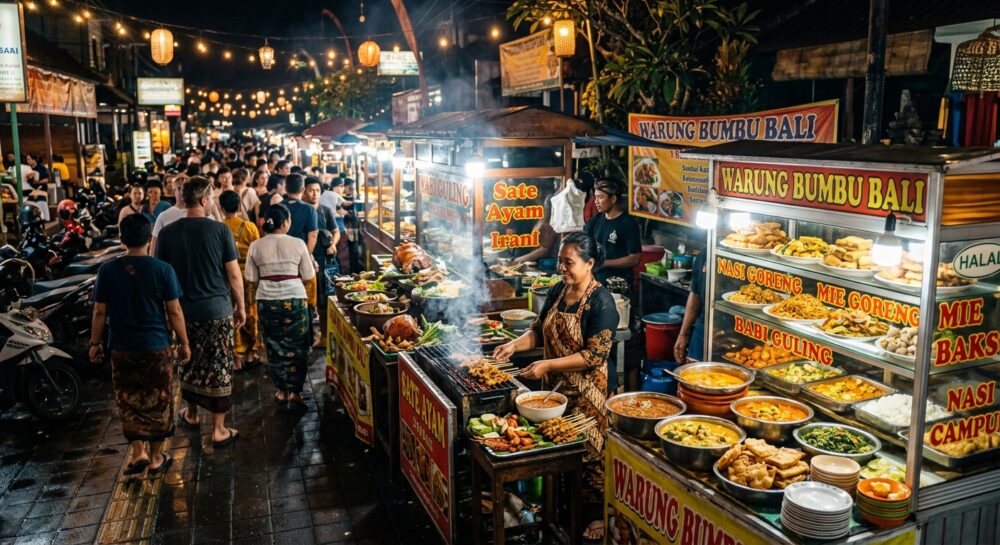 インドネシアの食文化 - バリ島の屋台風景
