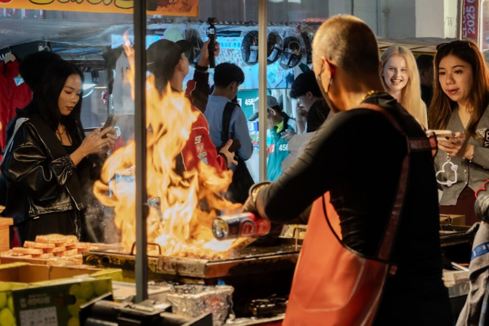 korean food restaurant night market
