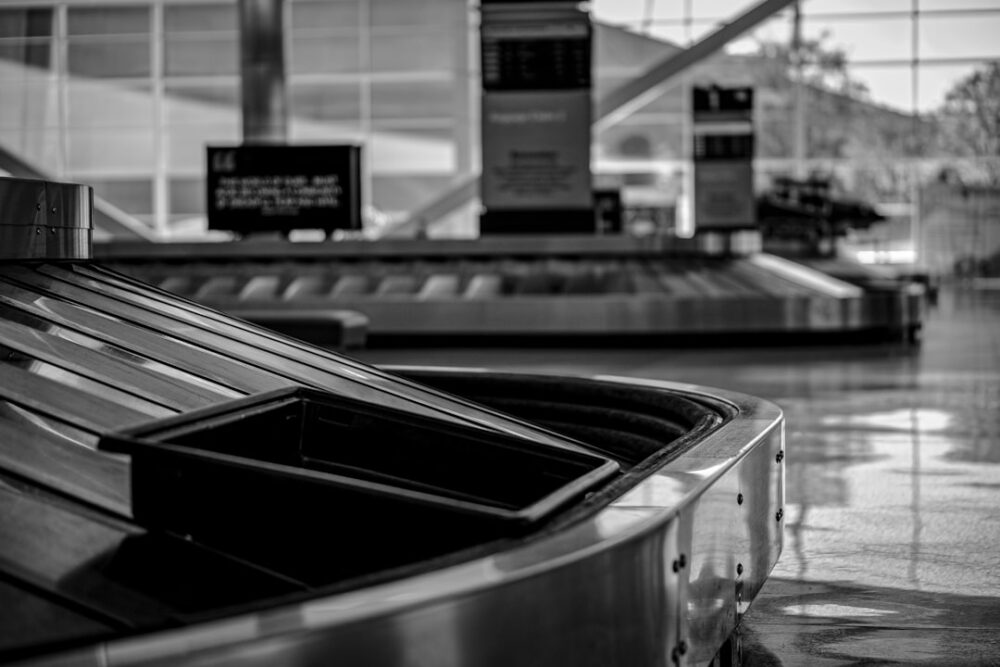 airport luggage check security warning