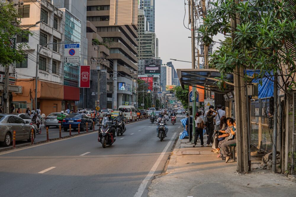 bangkok motorcycle traffic street