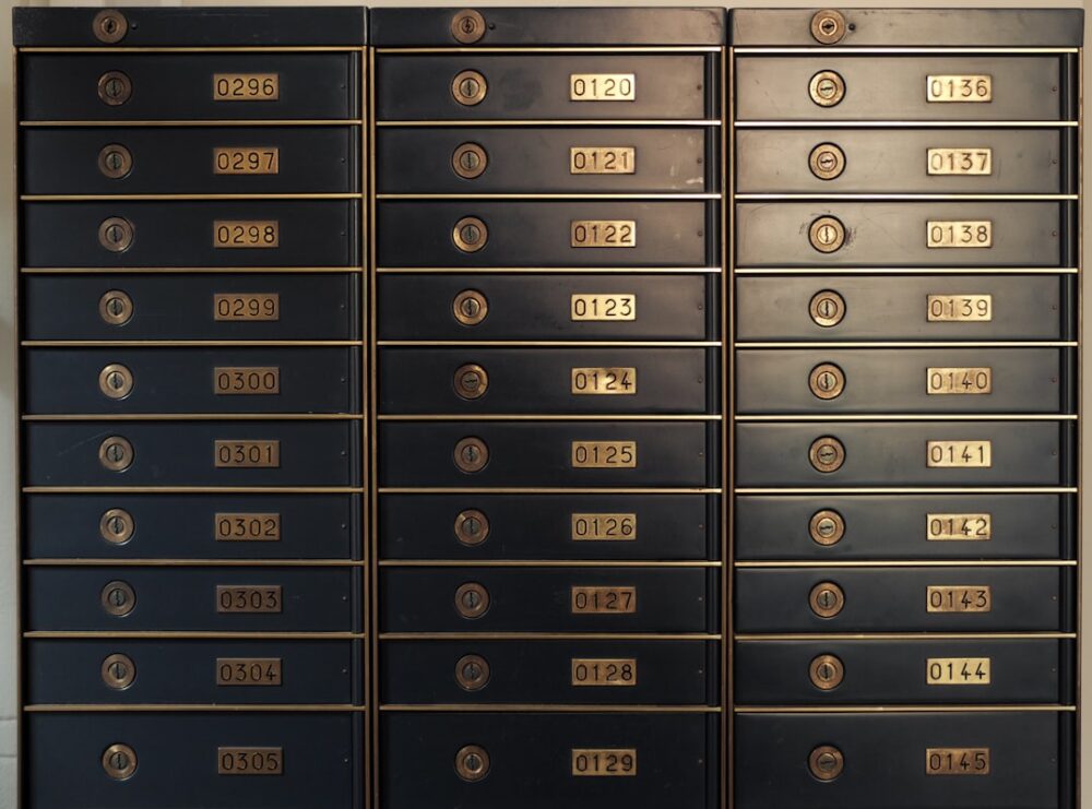 hotel safe deposit box room