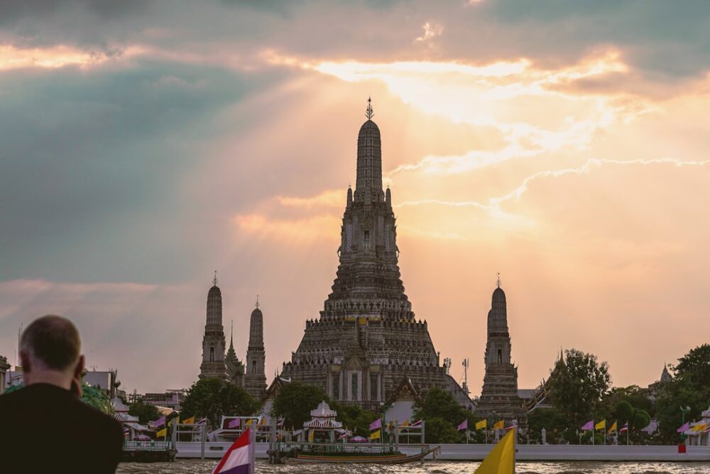 thai temple sunset traveler passport