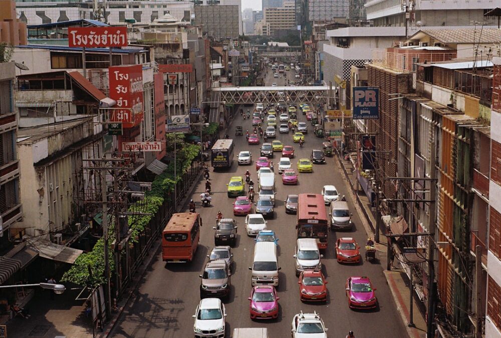 bangkok traffic congested road