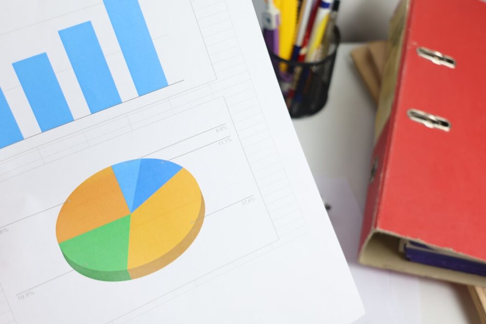 comparison chart documents desk analysis